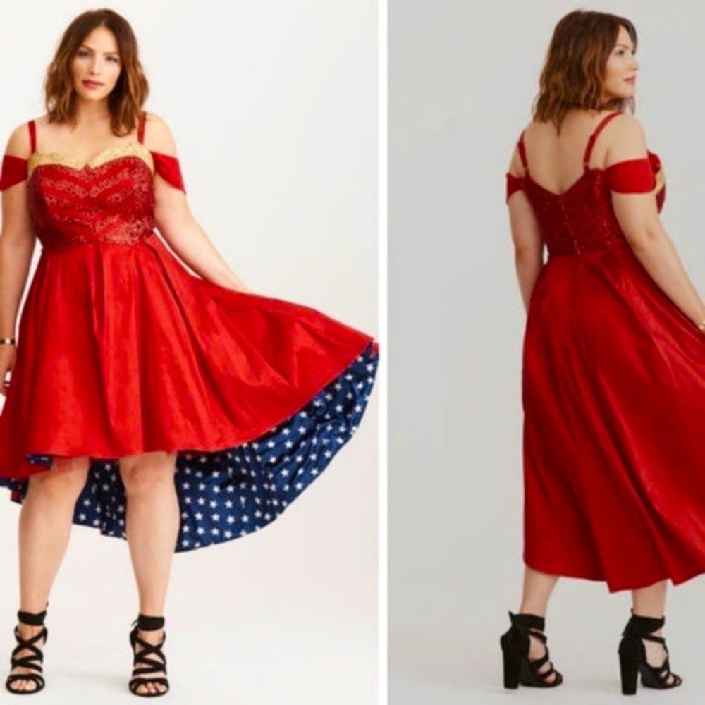 DC Comics Originals Sequined Wonder Woman ball gown from Torrid